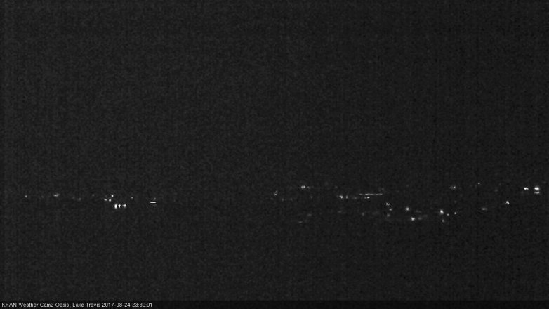 Lake Travis webcam, August 24, 2017 11:00 PM CT