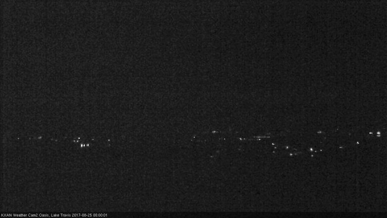 Lake Travis webcam, August 24, 2017 11:25 PM CT