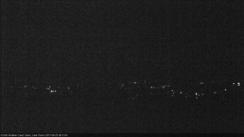 Lake Travis webcam, August 24, 2017 11:45 PM CT