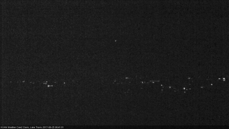 Lake Travis webcam, August 24, 2017 11:50 PM CT
