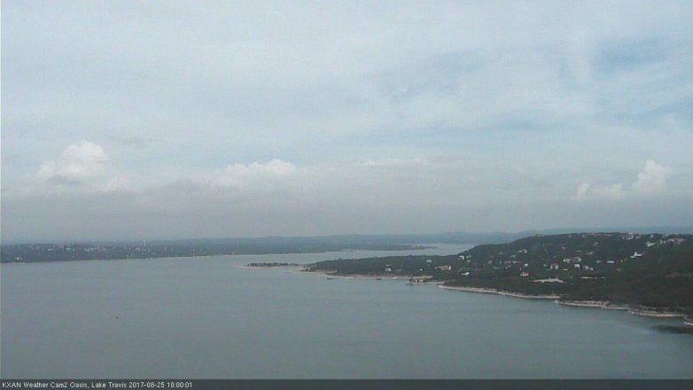 Lake Travis webcam, August 25, 2017 9:20 AM CT