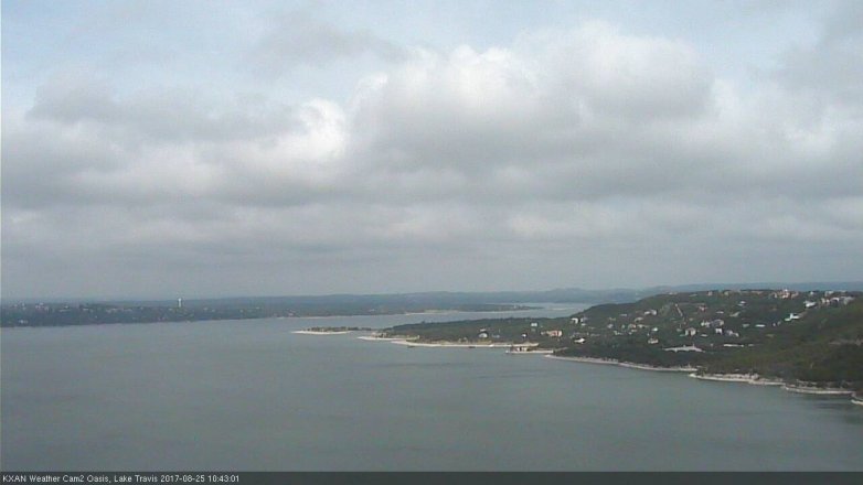 Lake Travis webcam, August 25, 2017 9:55 AM CT
