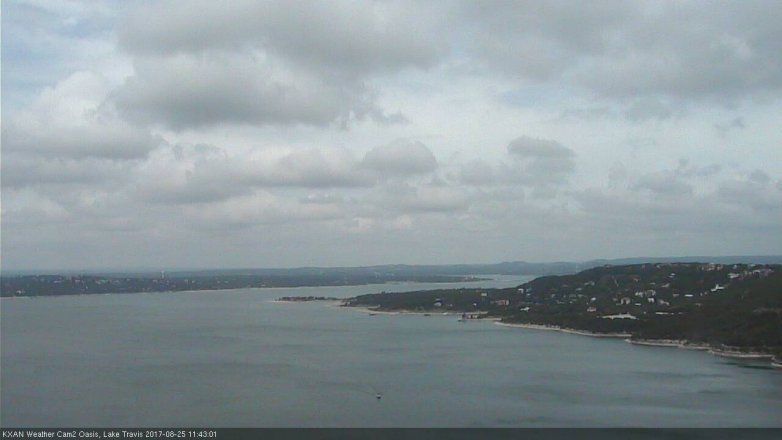 Lake Travis webcam, August 25, 2017 10:50 AM CT
