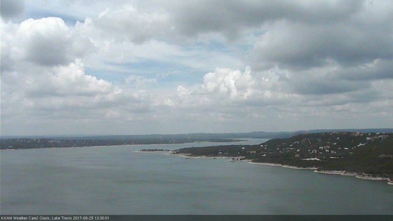Lake Travis webcam, August 25, 2017 12:55 PM CT