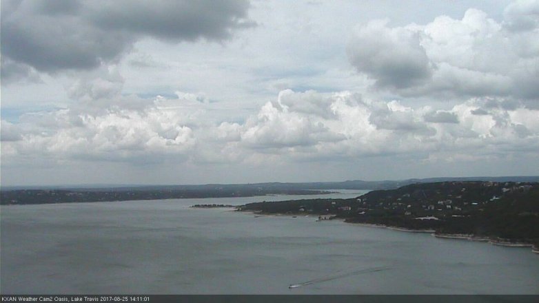 Lake Travis webcam, August 25, 2017 1:20 PM CT