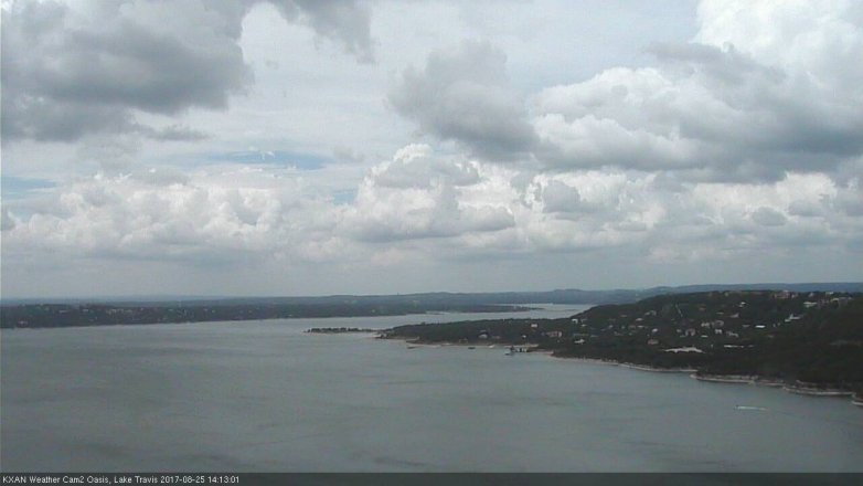 Lake Travis webcam, August 25, 2017 1:45 PM CT