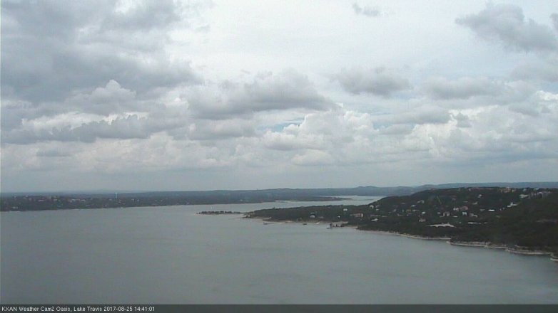 Lake Travis webcam, August 25, 2017 1:55 PM CT