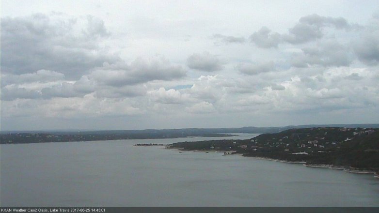 Lake Travis webcam, August 25, 2017 2:05 PM CT