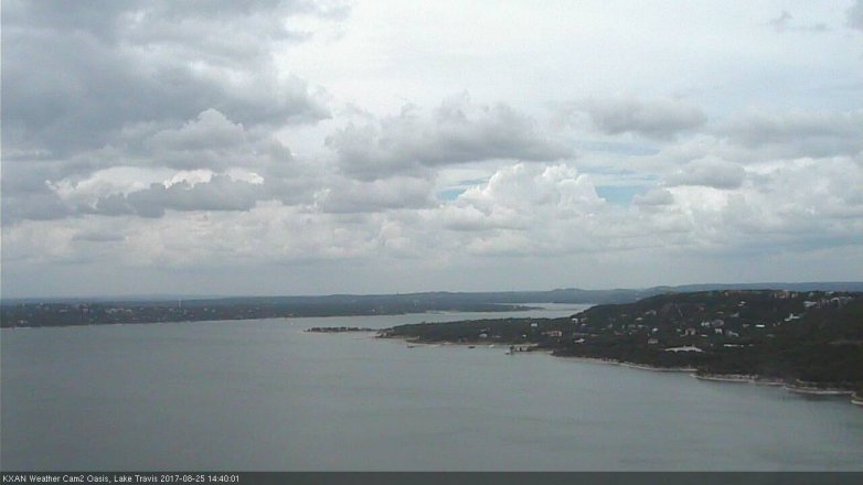 Lake Travis webcam, August 25, 2017 2:10 PM CT