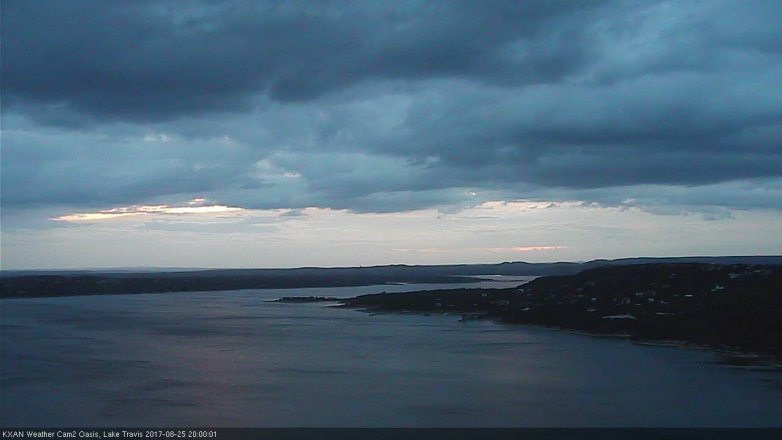 Lake Travis webcam, August 25, 2017 7:15 PM CT