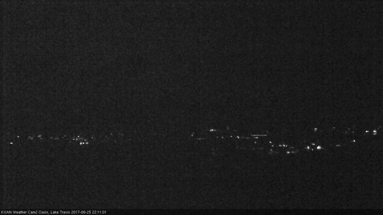 Lake Travis webcam, August 25, 2017 9:15 PM CT