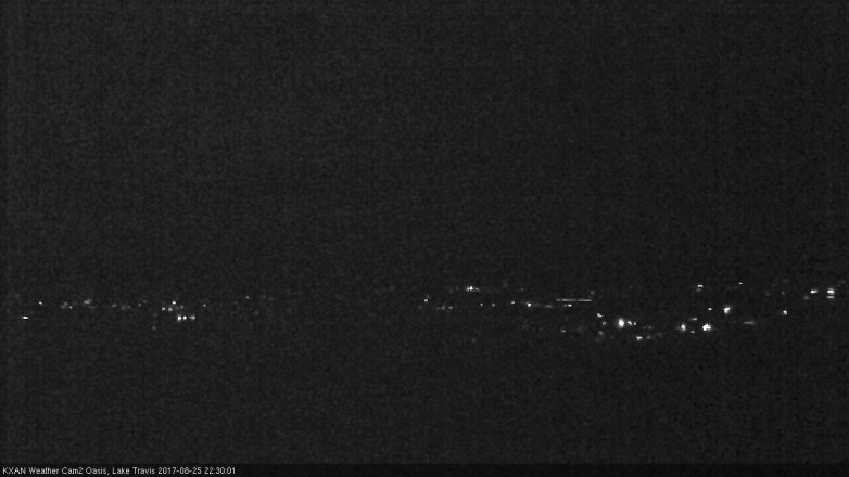 Lake Travis webcam, August 25, 2017 9:50 PM CT