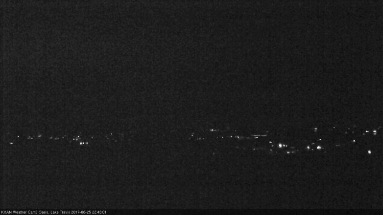 Lake Travis webcam, August 25, 2017 10:15 PM CT
