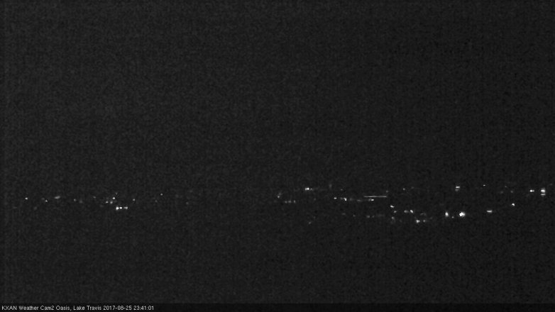 Lake Travis webcam, August 25, 2017 10:45 PM CT