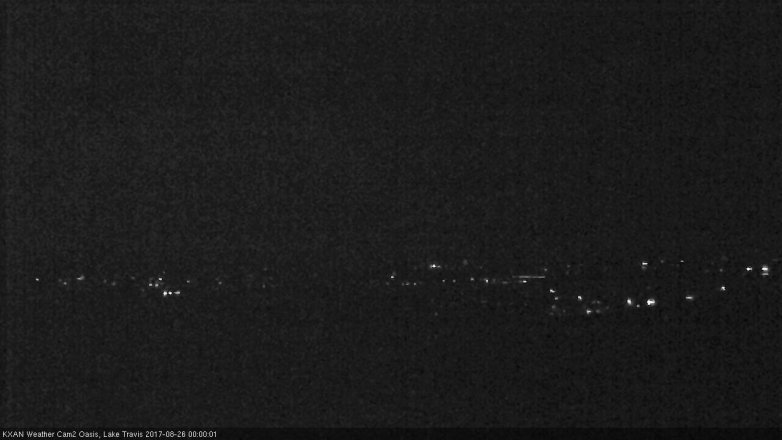 Lake Travis webcam, August 25, 2017 11:10 PM CT