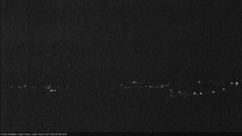 Lake Travis webcam, August 25, 2017 11:20 PM CT