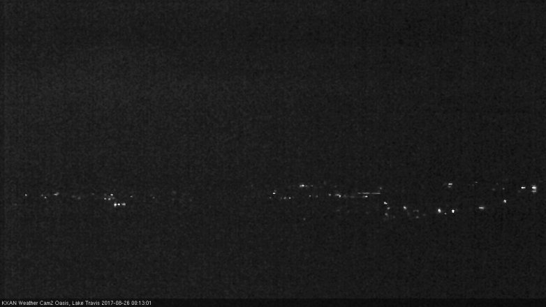Lake Travis webcam, August 25, 2017 11:25 PM CT