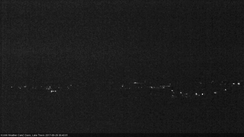 Lake Travis webcam, August 25, 2017 11:50 PM CT