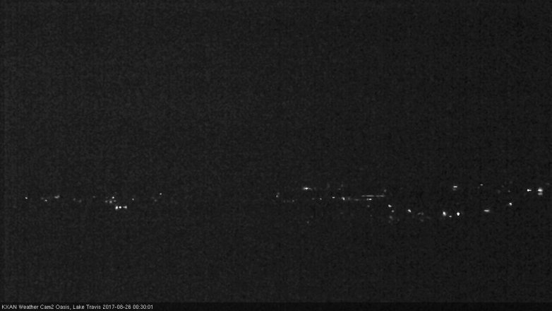 Lake Travis webcam, August 25, 2017 11:55 PM CT