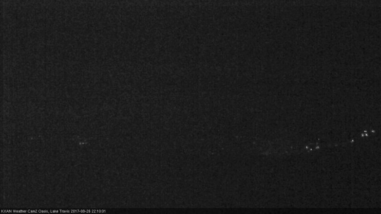 Lake Travis webcam, August 26, 2017 9:30 PM CT