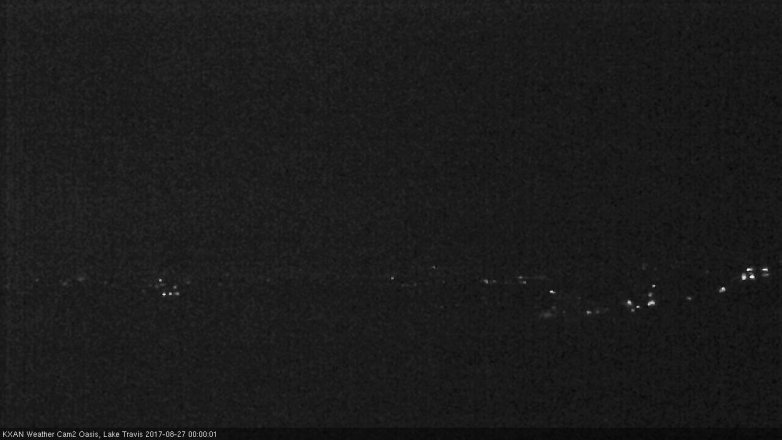 Lake Travis webcam, August 26, 2017 11:10 PM CT