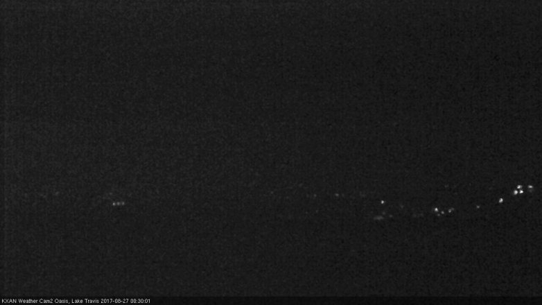Lake Travis webcam, August 26, 2017 11:50 PM CT