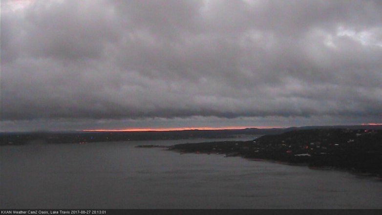 Lake Travis webcam, August 27, 2017 7:45 PM CT