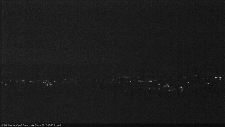 Lake Travis webcam, August 27, 2017 9:00 PM CT