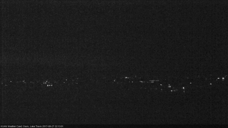 Lake Travis webcam, August 27, 2017 9:30 PM CT