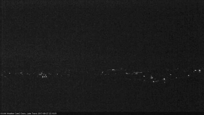 Lake Travis webcam, August 27, 2017 9:40 PM CT