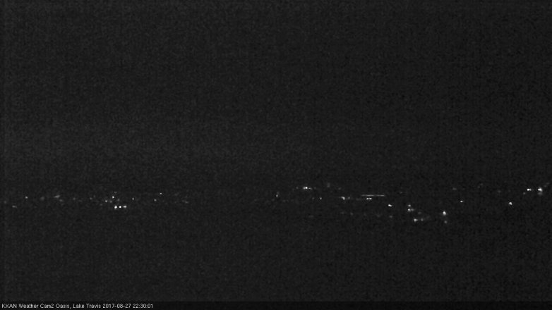 Lake Travis webcam, August 27, 2017 9:50 PM CT