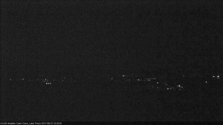 Lake Travis webcam, August 27, 2017 11:00 PM CT