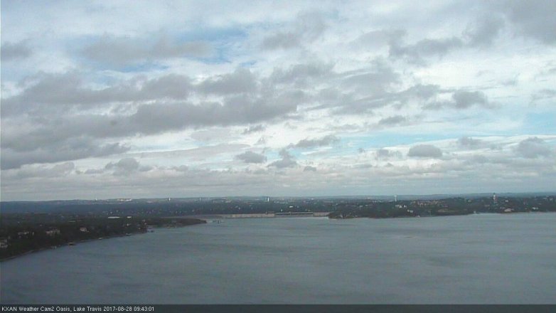 Lake Travis webcam, August 28, 2017 9:05 AM CT