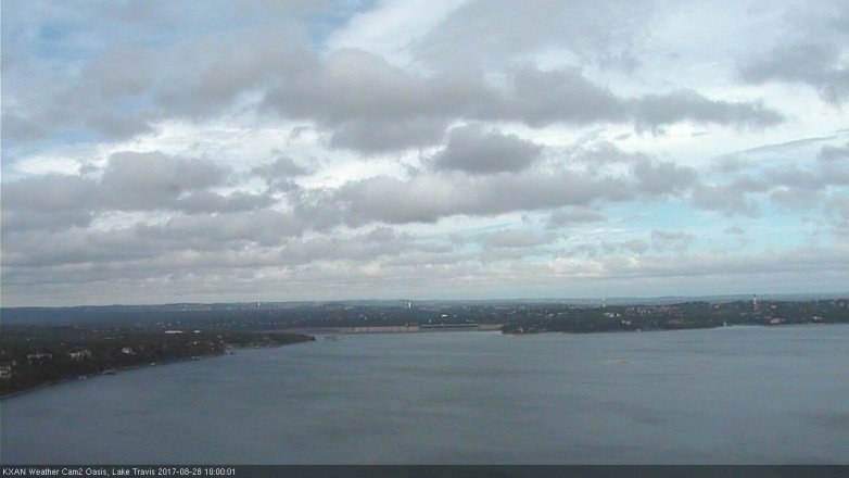 Lake Travis webcam, August 28, 2017 9:15 AM CT