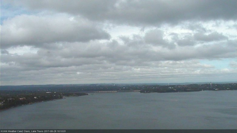 Lake Travis webcam, August 28, 2017 9:25 AM CT
