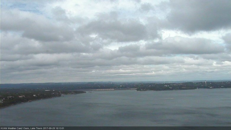 Lake Travis webcam, August 28, 2017 9:40 AM CT