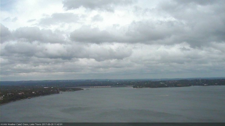 Lake Travis webcam, August 28, 2017 10:55 AM CT