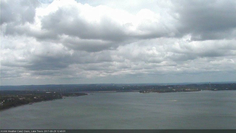 Lake Travis webcam, August 28, 2017 11:45 AM CT