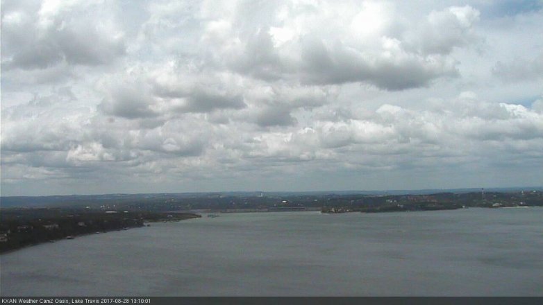 Lake Travis webcam, August 28, 2017 12:30 PM CT