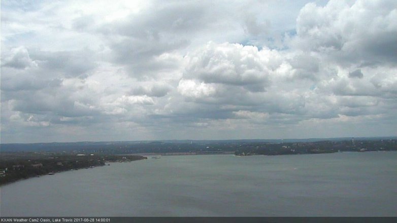 Lake Travis webcam, August 28, 2017 1:30 PM CT