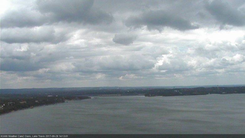 Lake Travis webcam, August 28, 2017 1:35 PM CT