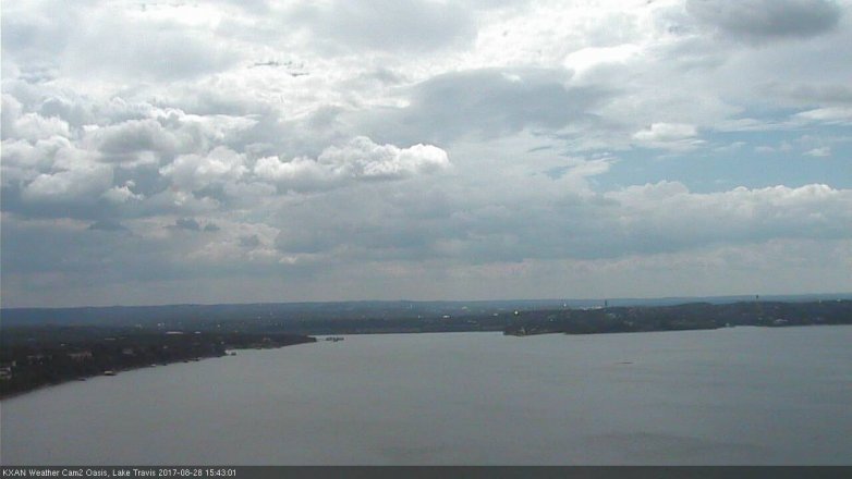 Lake Travis webcam, August 28, 2017 2:55 PM CT