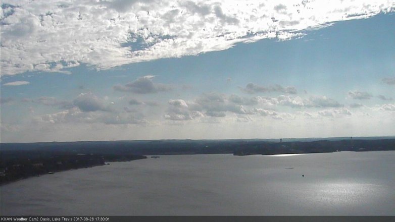 Lake Travis webcam, August 28, 2017 4:35 PM CT