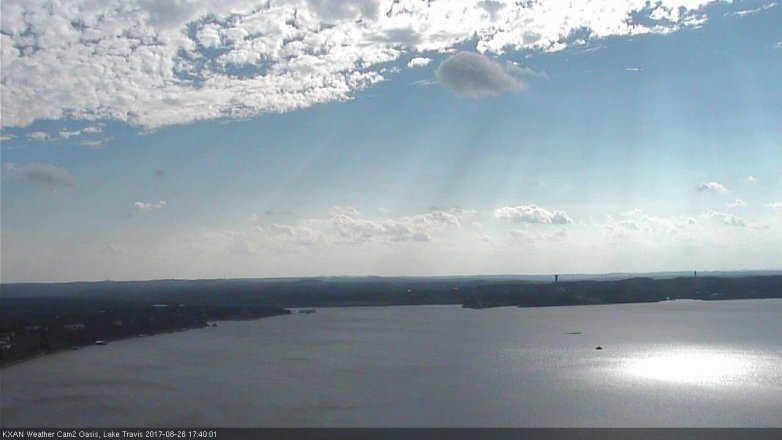 Lake Travis webcam, August 28, 2017 4:45 PM CT