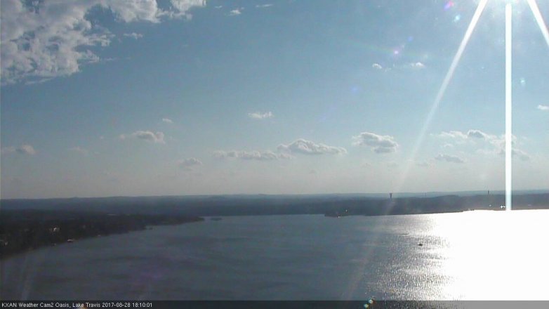 Lake Travis webcam, August 28, 2017 5:40 PM CT