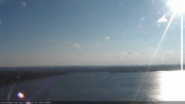 Lake Travis webcam, August 28, 2017 5:50 PM CT