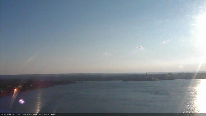 Lake Travis webcam, August 28, 2017 6:20 PM CT