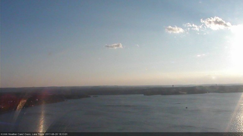 Lake Travis webcam, August 28, 2017 6:25 PM CT