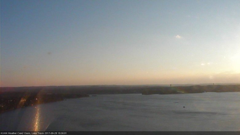 Lake Travis webcam, August 28, 2017 6:40 PM CT