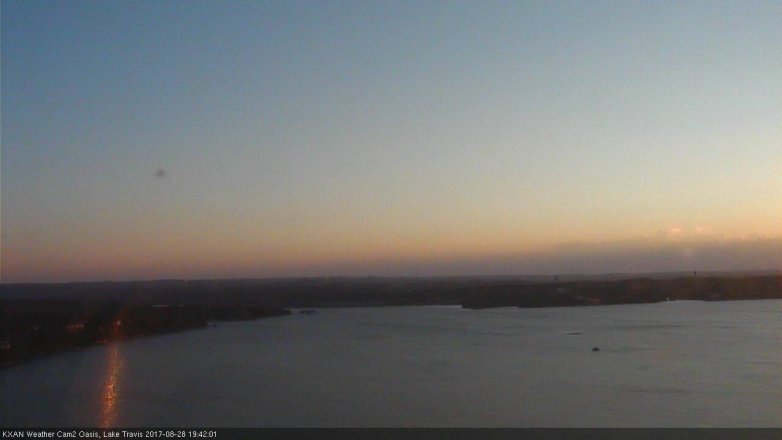 Lake Travis webcam, August 28, 2017 6:45 PM CT